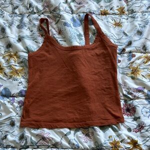 Wild Fable Brown Sleeveless Crop Tank Top